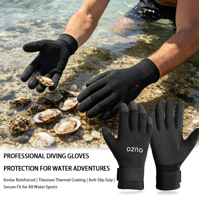 Spearfishing Glove - 3mm CR Titanyum Kaplamalı Dalış Eldivenleri,