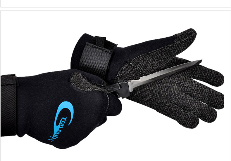 3MM kalınlaşmak Kevlar dalış e - Spearfishing Glove incelemesi ve fiyatı