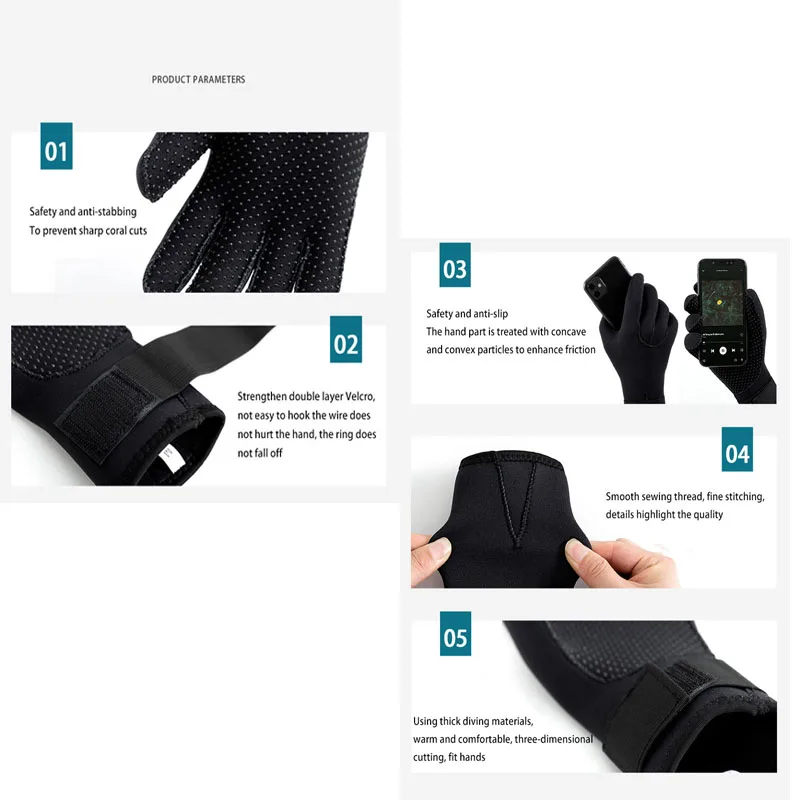 Erkekler için 3mm Neopren Dalı - Spearfishing Glove incelemesi ve fiyatı